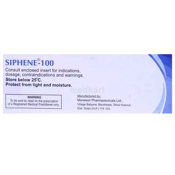 siphene 100mg tablet 5's